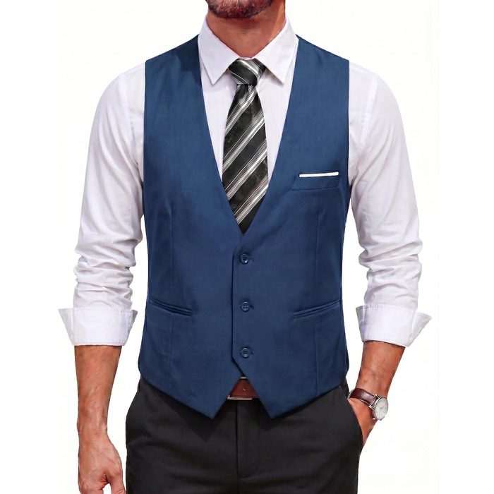 Чоловічий костюм COOFANDY Slim Fit: піджак та штани, повсякденний/офіційний, блакитний (павич), розмір 4XL