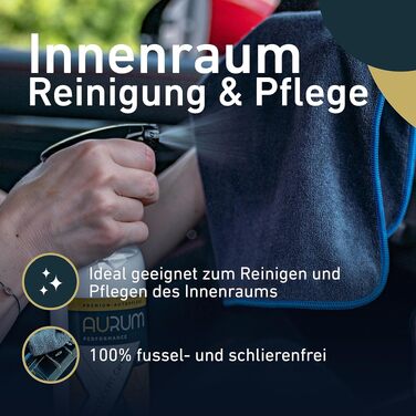 Набір мікрофібрових рушників для автомобіля Aurum-Performance, 12 шт, 400 GSM, суперпоглинаючі (антрацитово-синій)