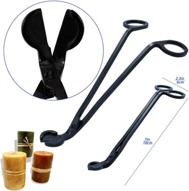7-in-1 Stainless Steel Candle Accessory Set – Candle Wick Trimmer, Candle Snuffer, Candle Wick Dipper, Tweezers, Candle Tray Plate for Candle Lovers, Family, Party