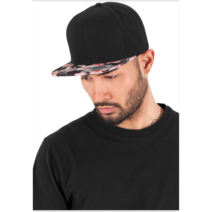 Кепка бейсболка Flexfit унісекс з квітковим принтом, червона, один розмір