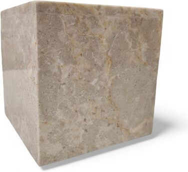 Marble Tissue Box - Natural Stone Cosmetic Tissue Holder - Beige Stone Tissue Box for Bathroom, Living Room, Hallway, etc.