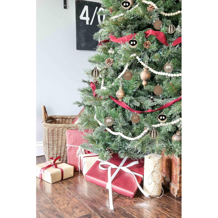 5 см золоті новорічні кулі-орнаменти для ялинки, 30 шт. (стійкі до пошкоджень, пластик)