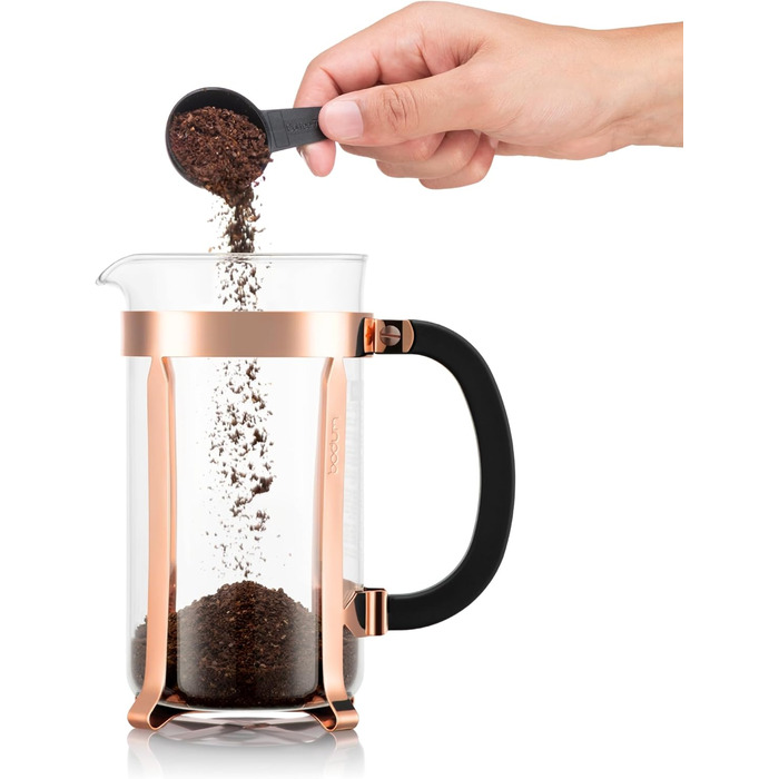 Bodum Kaffeebereiter: Бразова кавоварка з боросилікатного скла, коричнева, 34 oz (1 л), з мідною колбою
