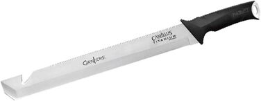 Camillus Carnivore MAXX 2.0 Machete made from durable 420 stainless steel with a titanium coating, ideal for hunting, hiking, camping, survival. Machete with shaped sheath, 58.4 cm