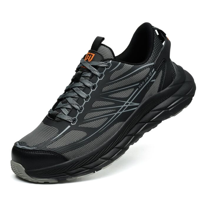 Черевики робочі чоловічі/жіночі, захисні черевики зі сталевим підноском, легкі, дихаючі, розмір EU 37-46, сірий, 44 EU