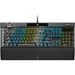 Механічна ігрова клавіатура Corsair K100 RGB з клавішами Cherry MX Low Profile, Bluetooth, сумісна з iCUE, QWERTZ DE, чорна