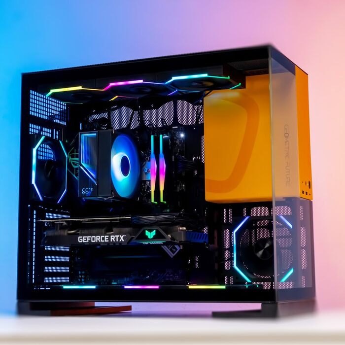 Кулер для CPU Jungle Leopard KF420E з дисплеєм температури, 4 heat pipes, 1800RPM ARGB PWM вентилятор, для LGA 115X/1200/1700/1366/2011/1851, AM4/AM5 (Чорний)