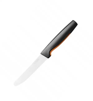 Набір ножів Fiskars Functional Form (5 предметів) у чорному підставці-блоці + точилка, 1057554