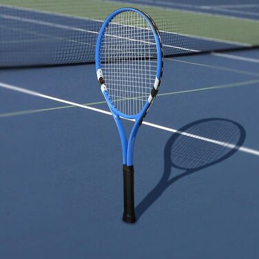 Beginner Tennis Racquet Set for 2 Players - Pre-Strung 27 Inch Adult Racquets with Balls, Overgrips & Carry Bag