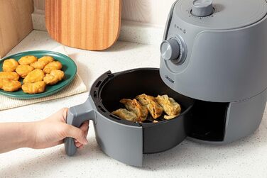 Фритюрниця без олії Mini 1.8L з таймером та підігрівом - 1200 Вт (Сірий)