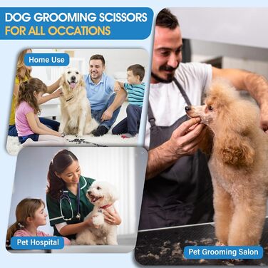 Професійна ножиця для грумінгу собак JASON Profi Fellschere - 40 зубців, з японської сталі 440C, 7 дюймів, ергономічна ручка, рожеве золото