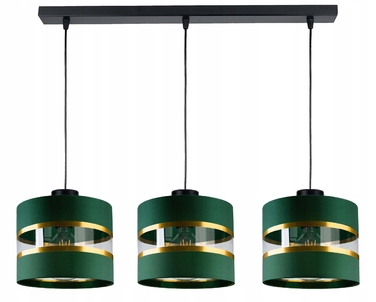 Підвісна люстра ZWIS з зеленим абажуром, 3xE27
