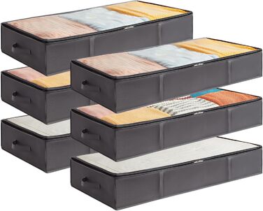 Коробка для зберігання під ліжком Lifewit, складний контейнер для білизни, сірий