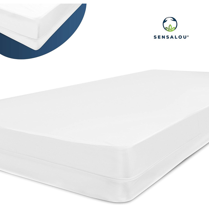 Sensalou Mattress Cover Zippered Encasing for Allergy Sufferers - 180 x 200 cm