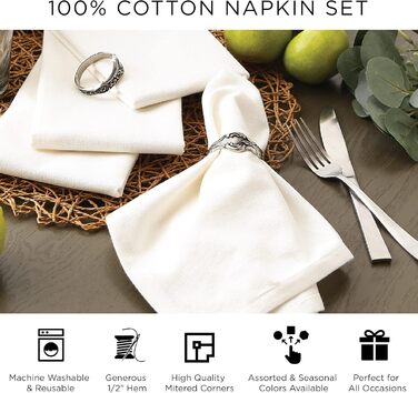 DII Zig Dobby Tabletop Collection, white cotton background with decorative stripes napkin set, blue (French Blue), 20