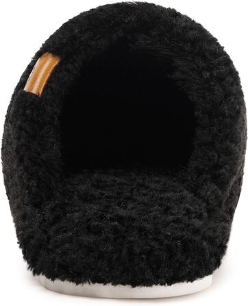 Домашні тапочки Dokela для жінок та чоловіків, зручні, з піною пам'яті, з штучним хутром, закриті, легкі, антиковзаючі (46/47 EU, Чорний)