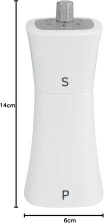 Набір для солі та перцю Grunwerg 2-в-1, пластиковий, білий