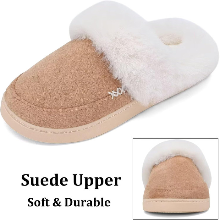 Теплі домашні тапочки NineCiFun для жінок та чоловіків, зимові, з фетру, антиковзаючі, для дому та вулиці, 44/45 EU, каштанові