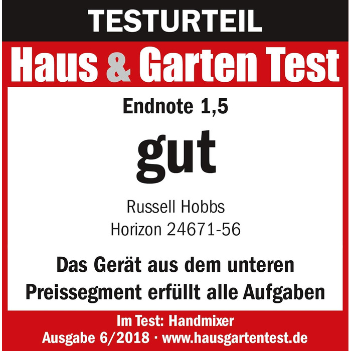 Міксер Russell Hobbs Desire Red з 5 швидкостями та функцією імпульсу, 350W