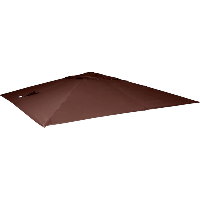 Mendler Replacement Canopy for Luxury Gazebo Awning HWC-A96, Parasol Cover Replacement Cover, 3x3m (Ø4.24m) Polyester 2.7kg - brown