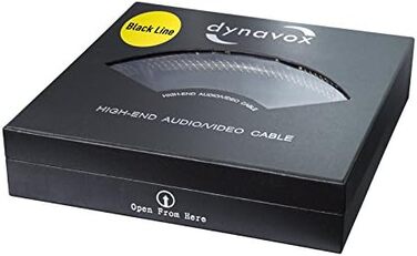 Акустичний кабель Dynavox Black Line Premium High-End з банановими роз'ємами, чорний, 3м (пара)