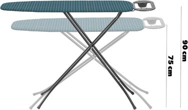 Прасувальна дошка KADAX 110x30 см, складна, з регульованою висотою, для дому, Made in EU (Блакитна)