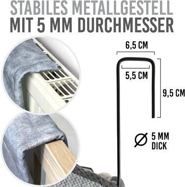 Heated Cat Bed | Suitable for Large Cats | Cat Bed Heater Hanging Cave Cat Cat Heater Hammock Radiator Bed Cats Heated Cat Bed Cat XXL (Light Gray)