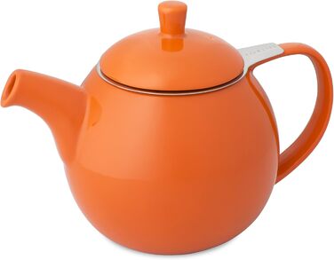 FORLIFE Curve Teapot with Infuser, 625 ml 24-Ounce / 710 ml (Carrot)