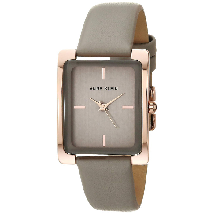 Жіночий шкіряний годинник Anne Klein (Сірий)