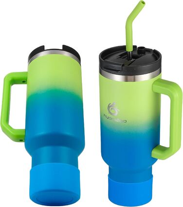 Термокружка Hydro2Go з трубочкою – BPA-free, придатна для миття в посудомийній машині – 10 годин гаряча/12 годин холодна – термокружка To-Go (1200 мл, Earth)