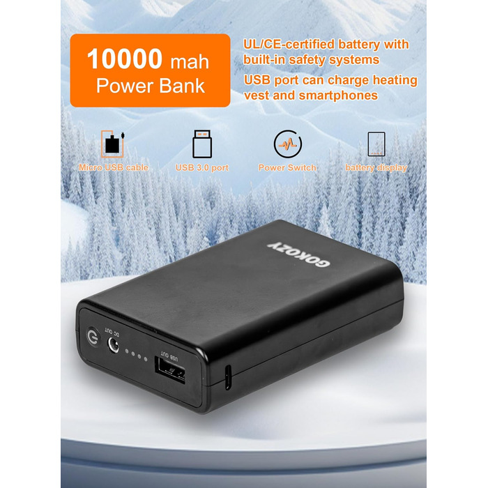 Жіноча флісова електрична жилетка Gokozy з 11 зонами обігріву та акумулятором 7.4V, Sherpa, тепла та затишна жилетка для осені та зими, колір Off-White