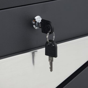 Поштова скринька Relaxdays HBT 37x37x11 см, сталь, чорний/срібний, з оглядовим вікном та замком