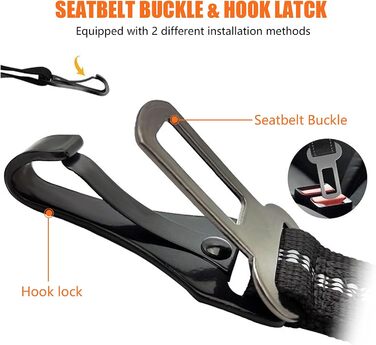 Автомобільний ремінь безпеки для собак, універсальний, з відбиваючими смугами, регульований, для всіх порід та авто