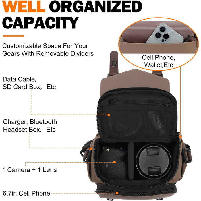 Чохол для камери Braun S: компактний, водонепроникний, з кріпленням для штатива. Підходить для DSLR/SLR/беззеркальних камер та об'єктивів