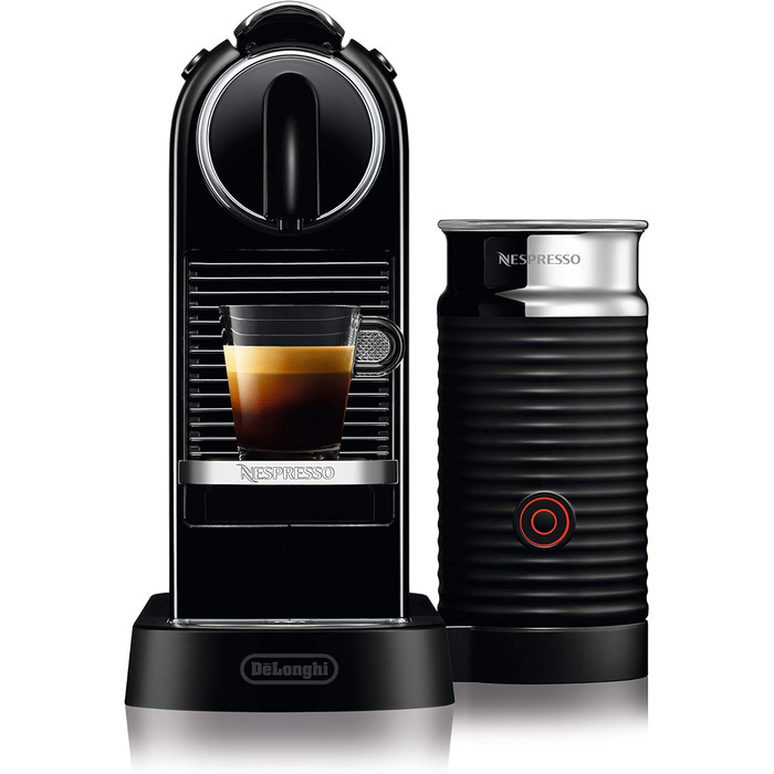 Кавомашина Nespresso De'Longhi Citiz EN267.BAE з капучинатором, енергозберігаюча, 1710 Вт, 1 л, чорна