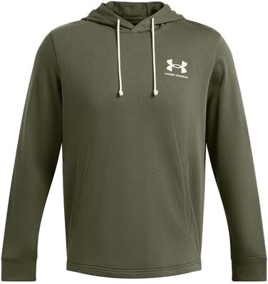 Чоловіча толстовка з капюшоном Under Armour Rival Terry Lc Hoody, темно-синя з зеленим (розмір L)