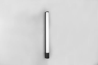 Trio Leuchten LED Bathroom Wall Light Piera 284074206, colored plastic, including 8 Watt LED, switch, socket, (Matte Black, Width 79cm)