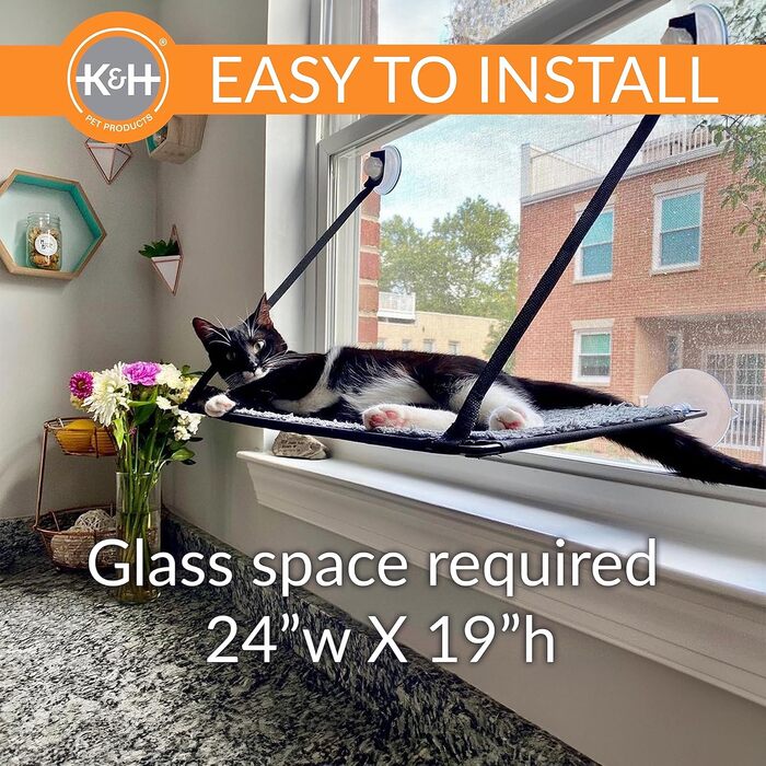 Кіттензіл K&H 779092 EZ Easy Window Mount - Двоярусне ліжко для котів на вікно
