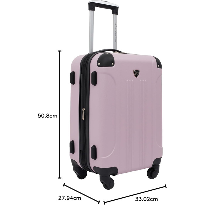 Валіза Travelers Club Chicago Hardside Spinner, розширювана, блакитно-зелений колір, 20 дюймів