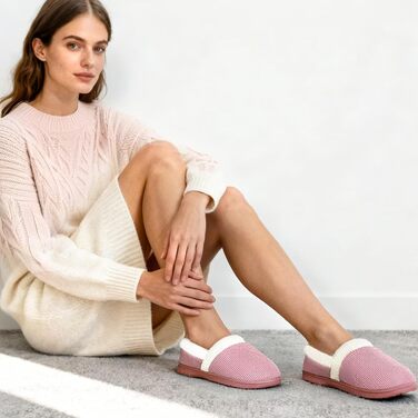 Тапочки для дому жіночі теплі з меморі-піною, зимові, розмір 36-43 EU, м'ятно-зелені (36/37 EU, рожеві)