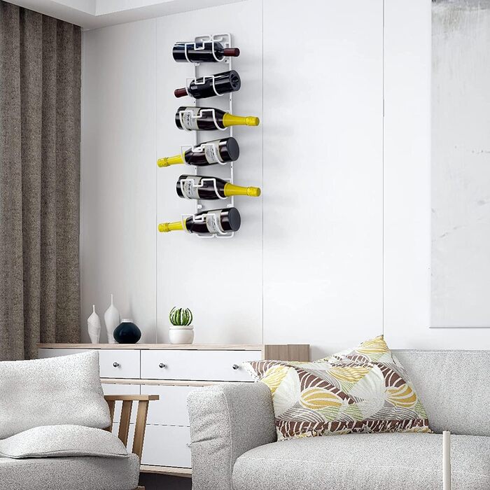 Настінна тримач для рушників з 6 секціями для ванної кімнати, органайзер для рушників та гостей, економія місця, білий