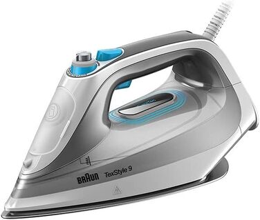 Парова праска Braun TexStyle 9 SI 9270WH з 3D підошвою FreeGlide, вертикальним паром, 3100 Вт, біла