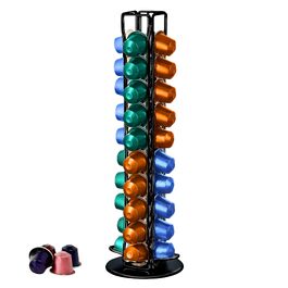 Органайзер-холдер для капсул Nespresso Original, поворотний на 360°, на 40 капсул, чорний