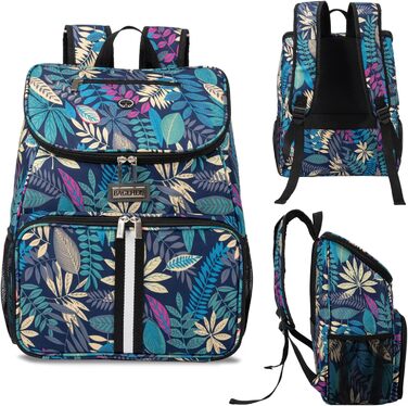 BAGLHER Сумка-переноска для собак, відповідна вимогам авіаперевезень, рюкзак для собак з 2 скласними мисками та 2 контейнерами для корму (Hawaii-A, Classic)