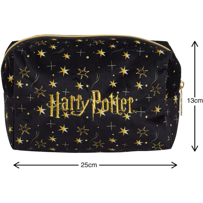 Косметичка Гаррі Поттер для жінок та дівчат, чорний велюр, сумочка для косметики та туалетних аксесуарів, подарунок, Deathly Hallows