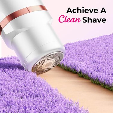 Триммер для бікіні для жінок 2-в-1: електричний триммер та бритва. Бездротовий, водонепроникний (IPX7) для тіла, ніг, пахв та рук. Perlweiß