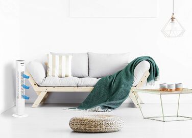 Турбовентилятор Bestron AFT760Z з 3 швидкостями, осциляцією 75°, таймером, висота 78 см