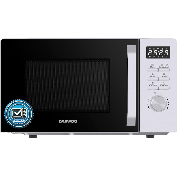 Мікрохвильова піч Daewoo MD-FC206SB 20L, 700W, чорний колір (Solo, срібло)