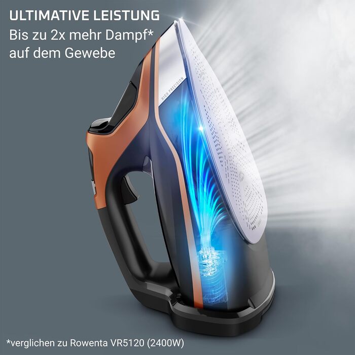 Rowenta Steamforce Pro: Пароочищувач для одягу, 3200 Вт, 75 г/хв, Anti-Kalk, чорний/мідний, DW9520D1