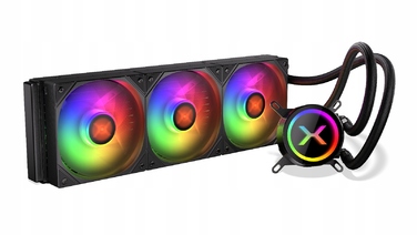 Система водяного охолодження процесора Krux HydroX 360 ARGB, 3x 120мм, 4-pin, чорна